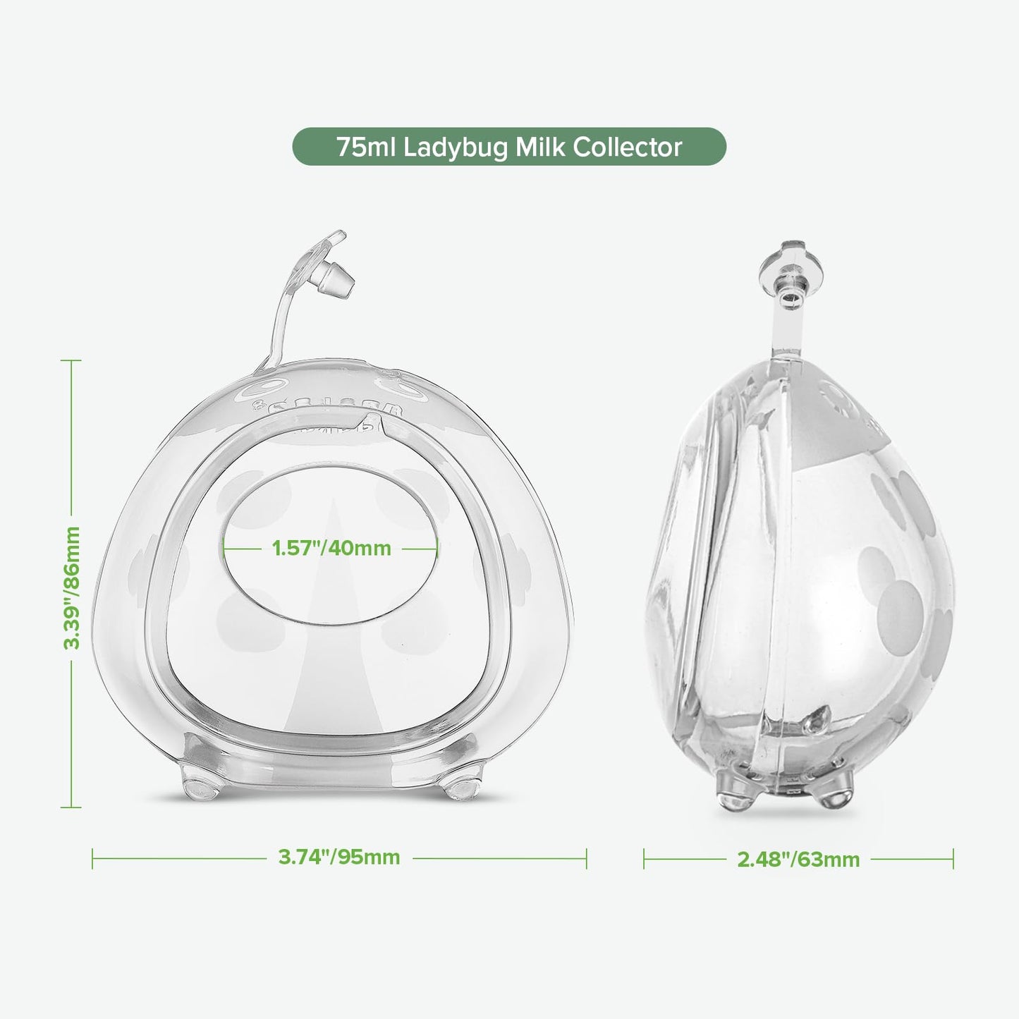 Haakaa Ladybug 2.5oz Wearable Silicone Milk Collector (2-Pack)