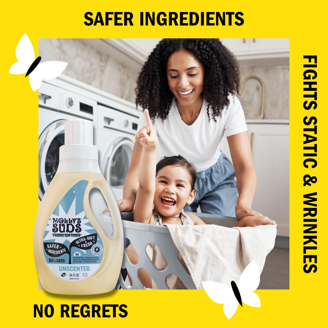 Molly’s Suds Vinegar-Powered Liquid Fabric Softener for Sensitive Skin
