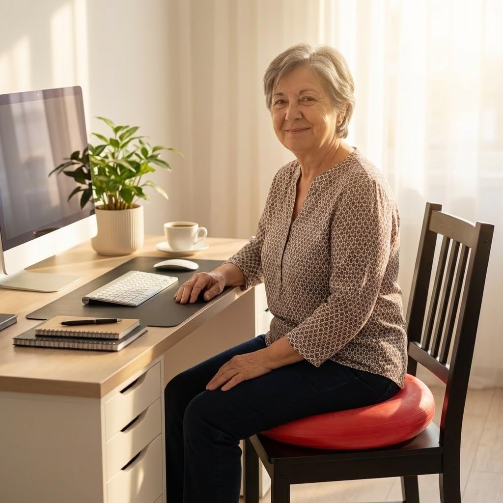 NOVA Inflatable Donut Cushion: 18” Heavy-Gauge Natural Rubber