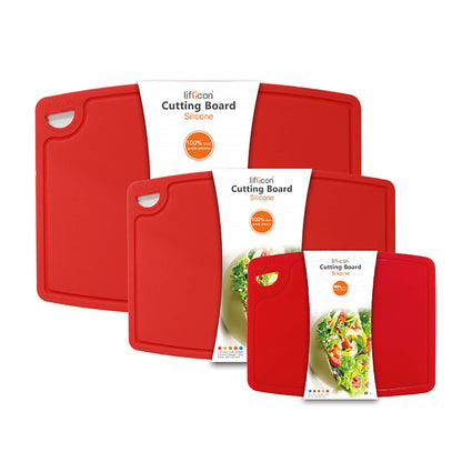 Liflicon 12.6'' x 9.1'' Thick Silicone Cutting Board: Non-Toxic & Flexible.