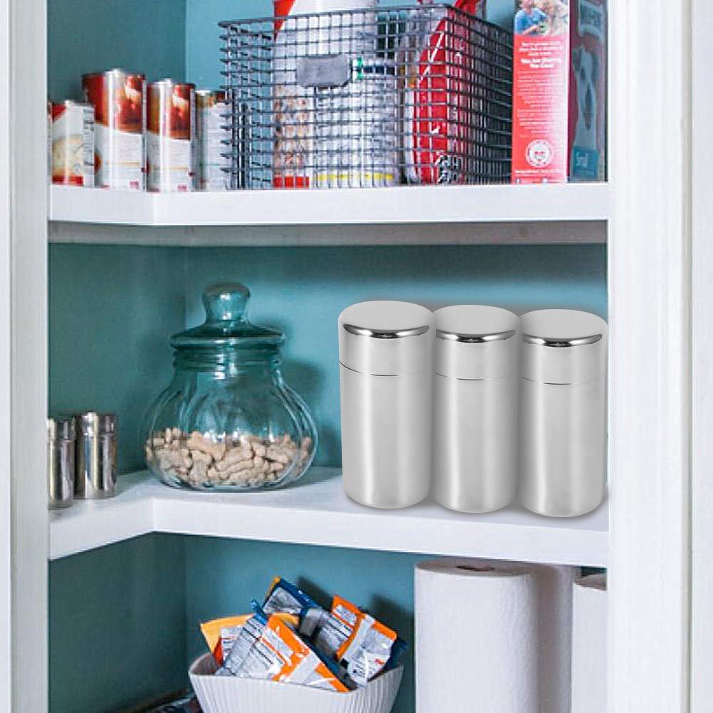 AUNMAS Tea Tin Canister: Stainless Steel Double-Lid Storage
