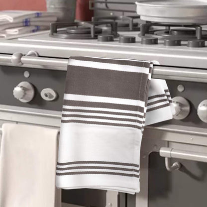 Urban Villa Cotton Kitchen Towels | TRUE Shift Eco Towels (20″×30″, Striped, Mitered)