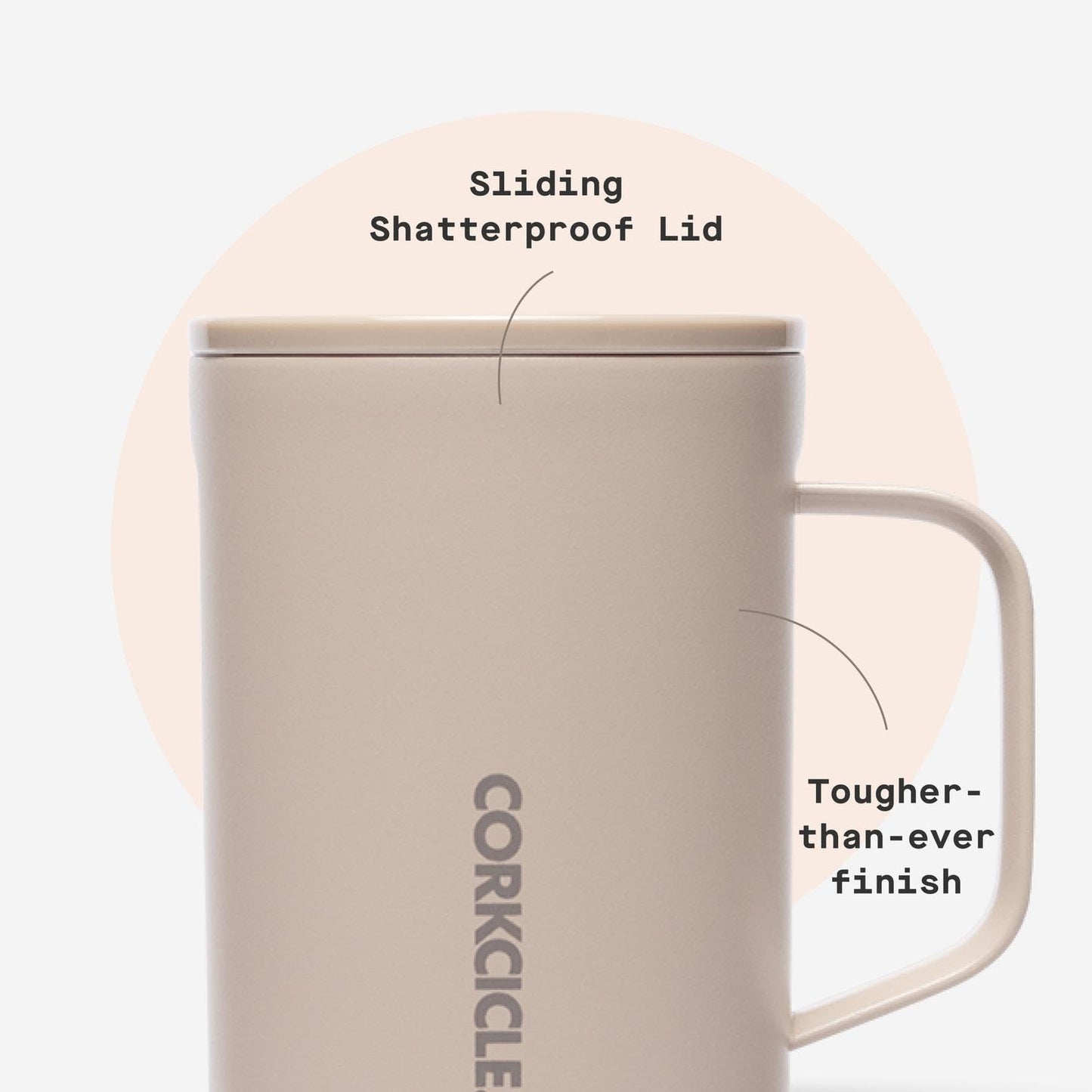 Corkcicle Classic 16 oz Triple-Insulated Stainless Steel Mug