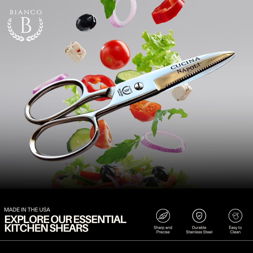 Cucina Napoli Kitchen Shears – Stainless Steel, Plastic-Free & USA-Made