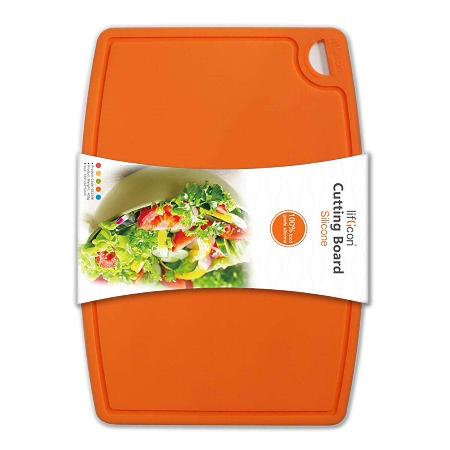 Liflicon 12.6'' x 9.1'' Thick Silicone Cutting Board: Non-Toxic & Flexible.