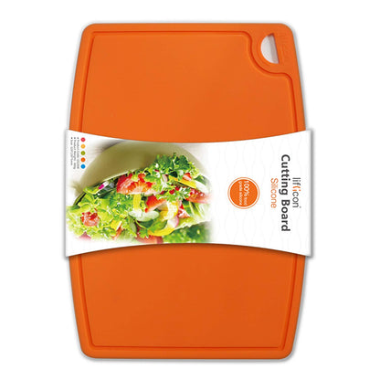 Liflicon 12.6'' x 9.1'' Thick Silicone Cutting Board: Non-Toxic & Flexible.