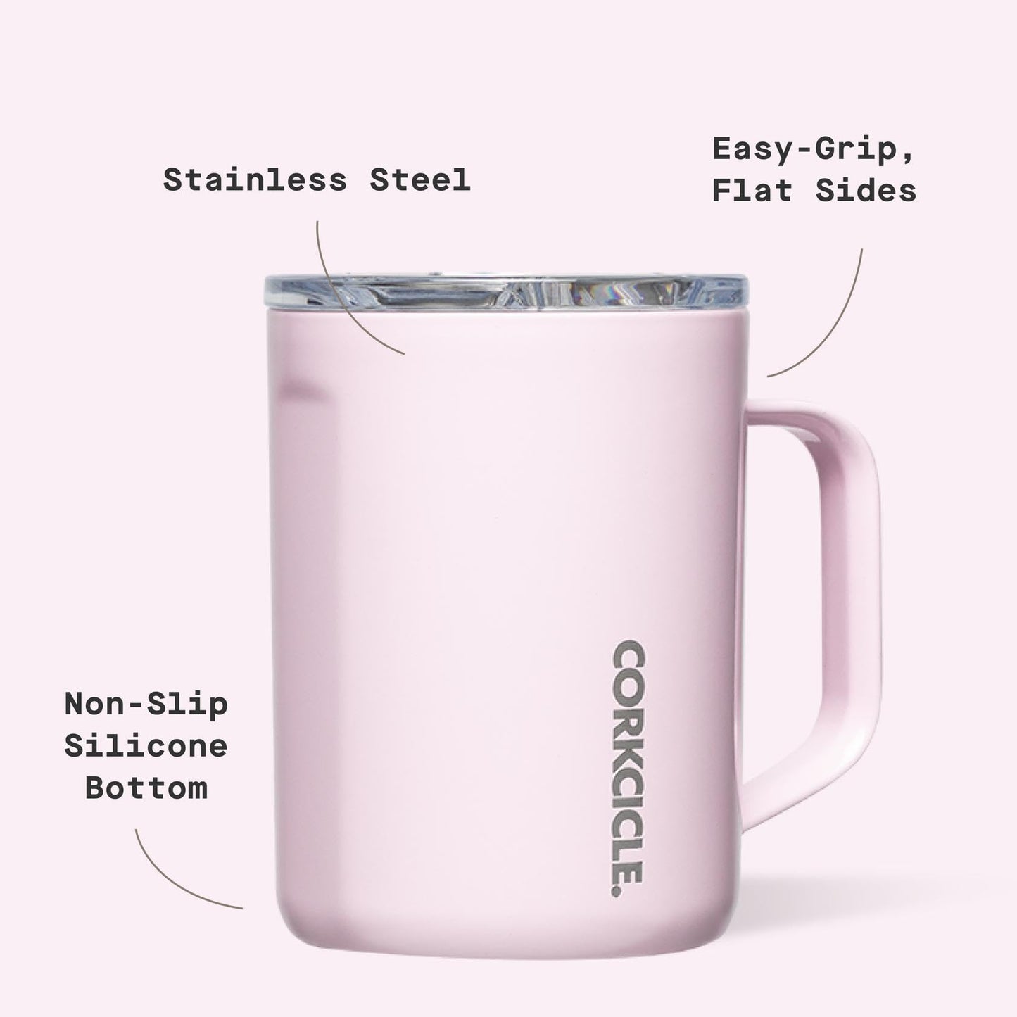 Corkcicle Classic 16 oz Triple-Insulated Stainless Steel Mug