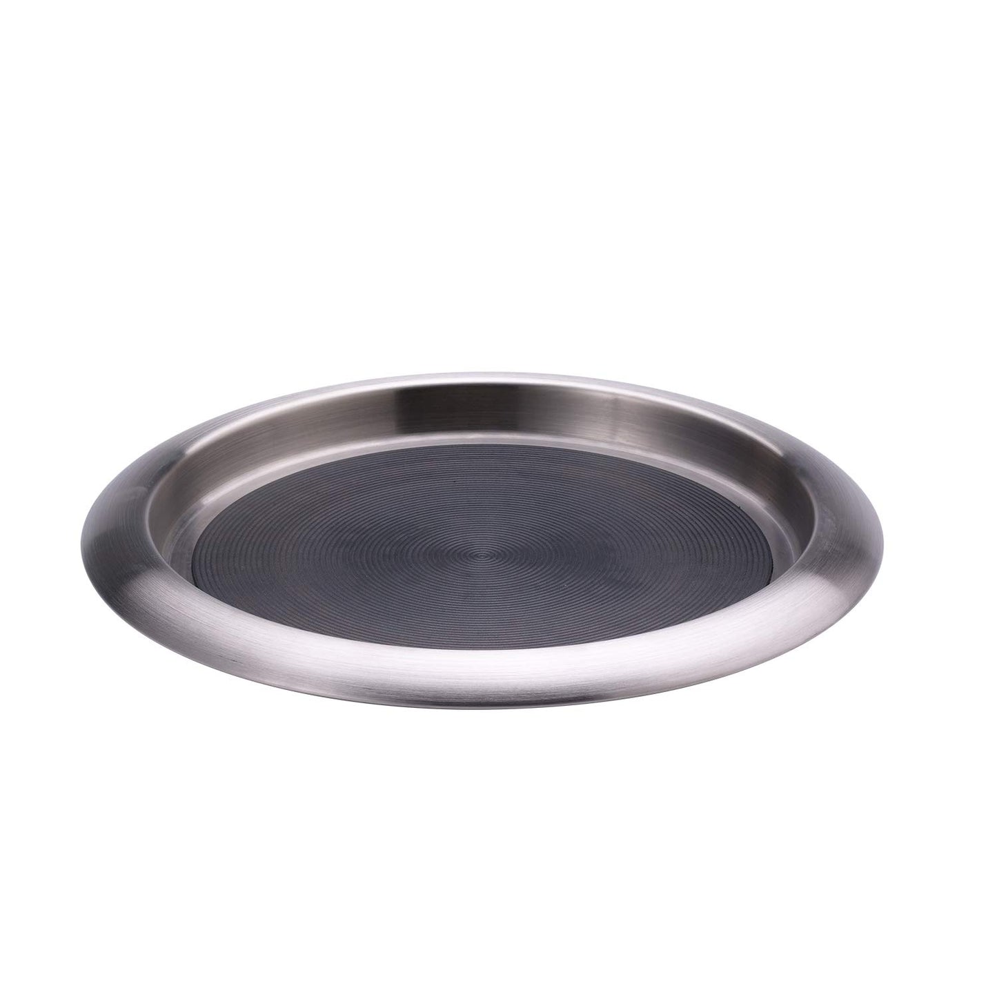 Service Ideas 20" x 14" Non-Slip Stainless Steel Serving Tray