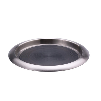 Service Ideas 20" x 14" Non-Slip Stainless Steel Serving Tray