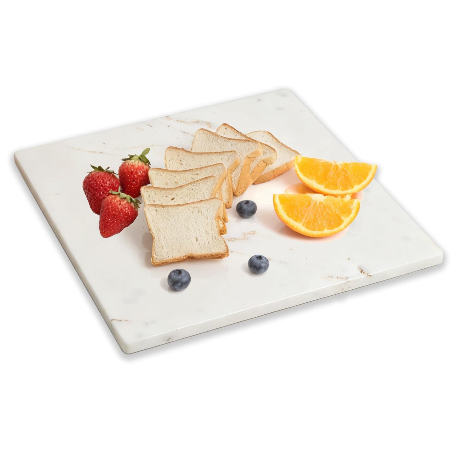 Diflart Natural Granite Cutting Board: Large 16" x 20" Polished Stone Slab.