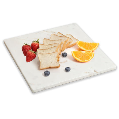 Diflart Natural Granite Cutting Board: Large 16" x 20" Polished Stone Slab.