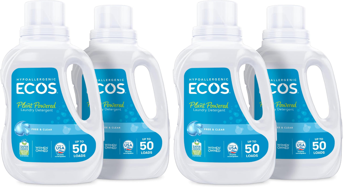 ECOS Plant-Powered Free & Clear Hypoallergenic Laundry Detergent