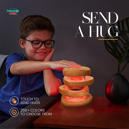 Filimin Friendship Lamp: Mid-Century Knotty Alder Wood