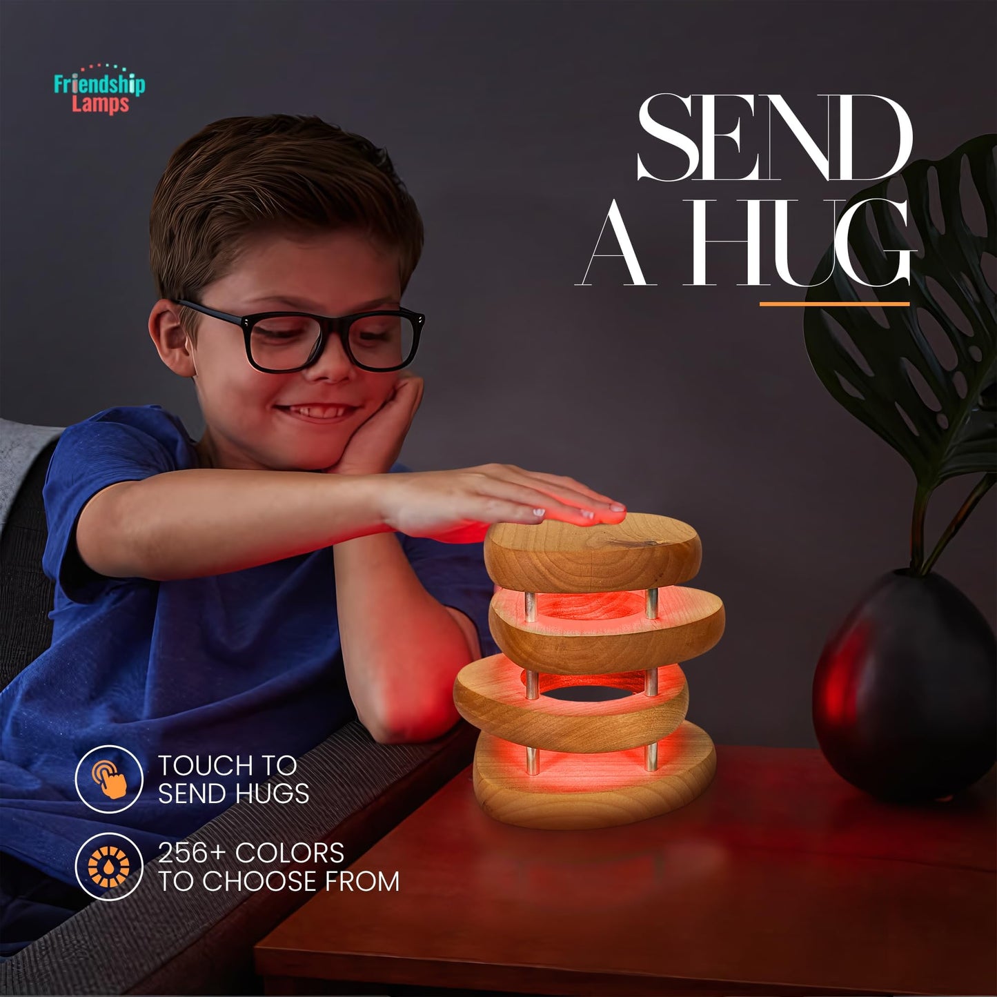 Filimin Friendship Lamp: Mid-Century Knotty Alder Wood