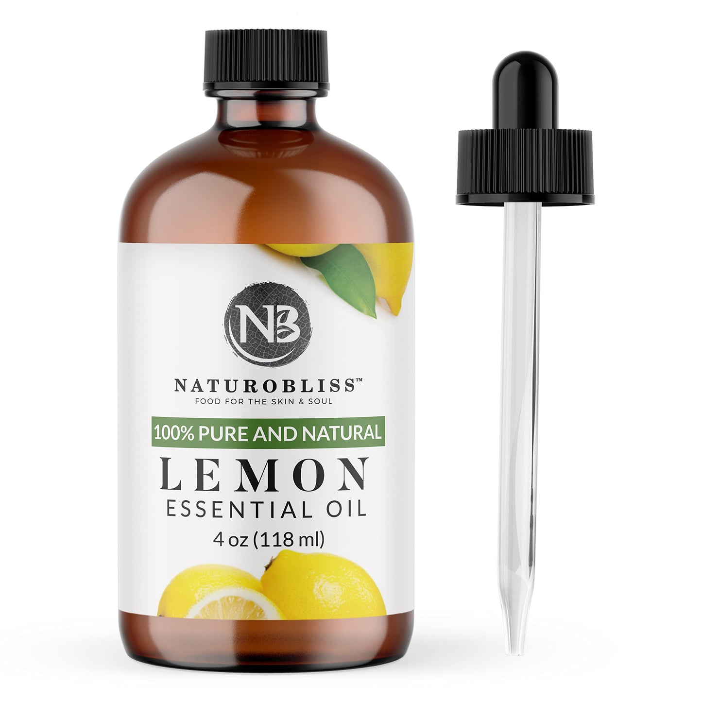 NaturoBliss 100% Pure Lemon Essential Oil: 4oz Value Size