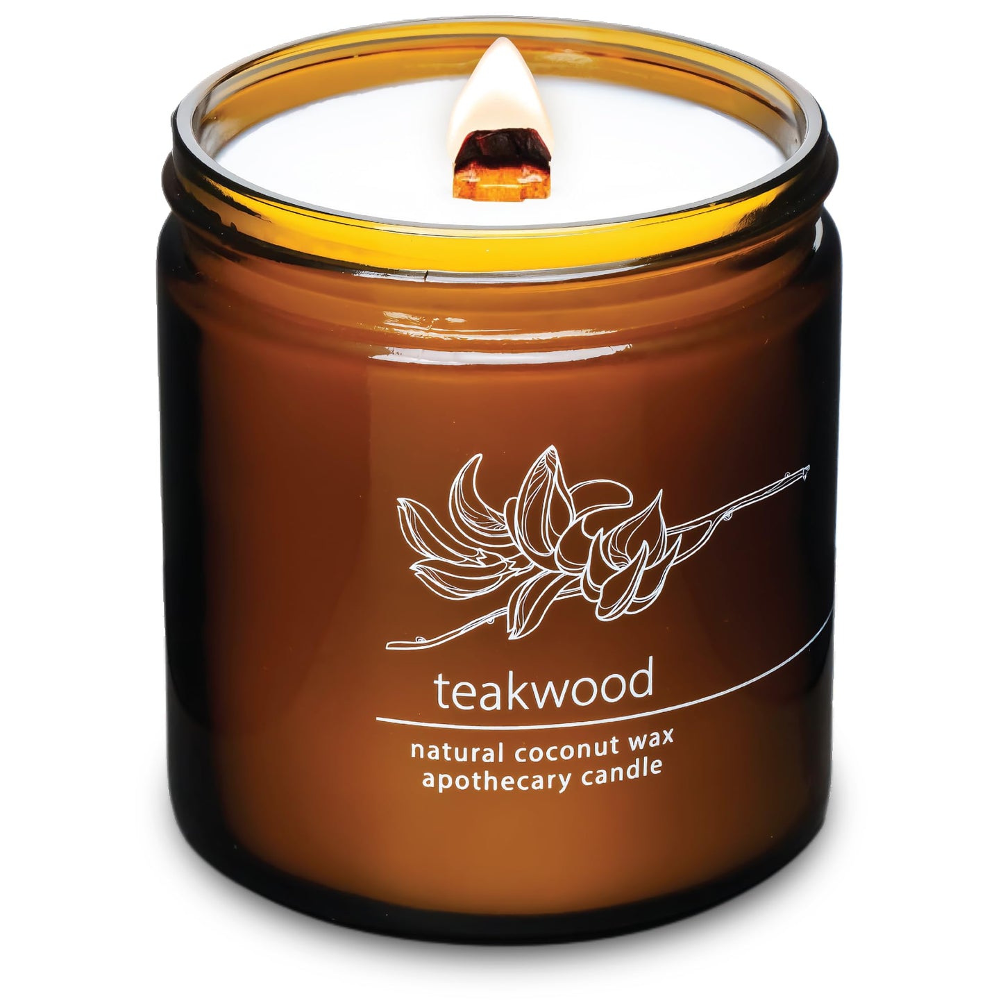 Non-Toxic Coconut Wax Candle: Signature Crackling Wood Wick, Phthalate-Free, 60-Hour Clean Burn