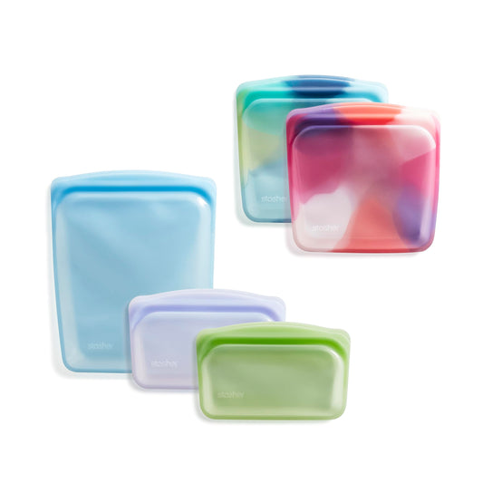 Stasher Silicone Reusable Food Bag – Aqua, Leak‑Resistant & Plastic‑Free