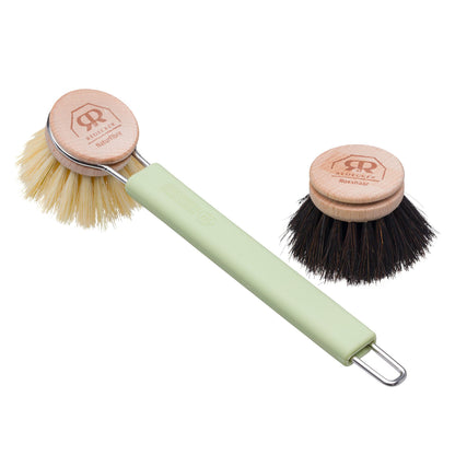 Redecker Silicone Dish Brush Bundle with Horsehair and Tampico Heads