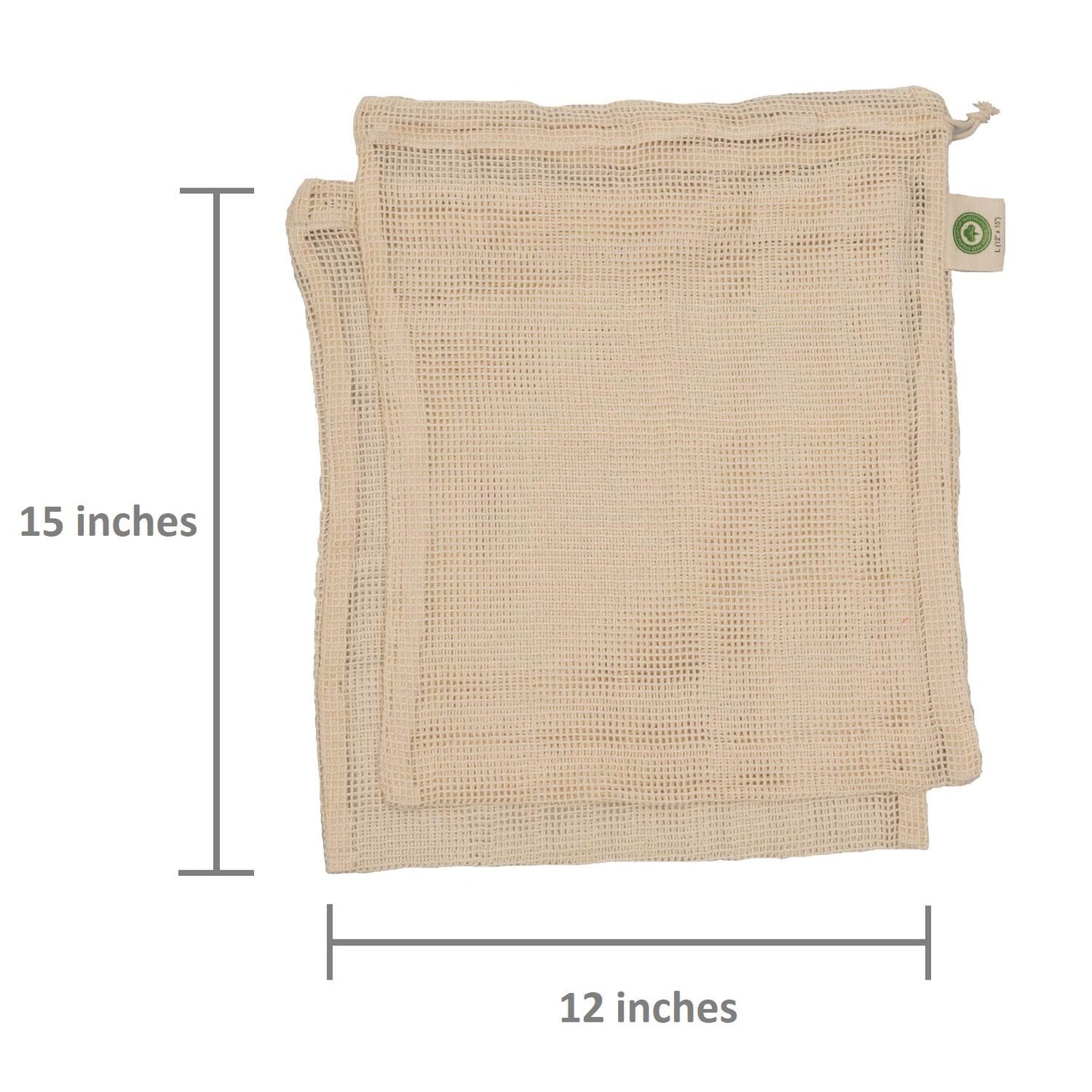 Reusable 100% Organic Cotton Mesh Produce Bags-Toxin-Free, Plastic-Free Double-Stitched
