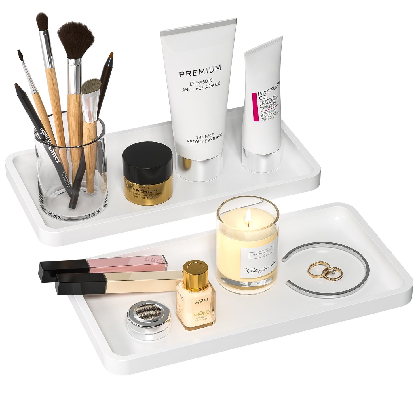 Sustainable Bamboo Bathroom Vanity Tray: Sleek Countertop Organizer