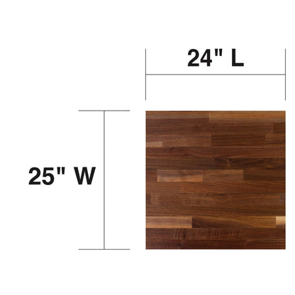 John Boos 18" x 25" Walnut Butcher Block: 1.5" Thick American Black Walnut.