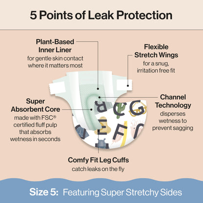 The Honest Company Comfort Dry Diapers: TCF Plant-Based Protection