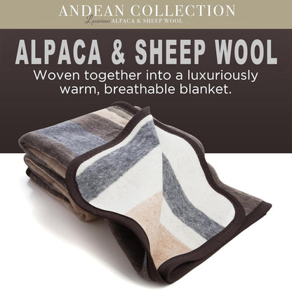 Desert Breeze Alpaca & Merino Wool Blanket | TRUE Shift Andean Wool Throw (King, 50/50 Blend)