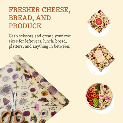 Bee’s Wrap Reusable Beeswax Food Wrap Roll (14" x 52")