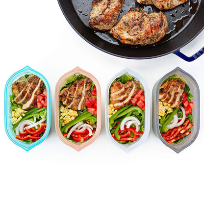 Zip Top Reusable Food Storage Bag: Platinum Silicone Sandwich Bag