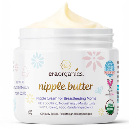 USDA Organic Lanolin-Free Nipple Butter for Breastfeeding