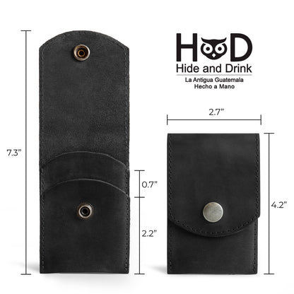 Hide & Drink Full-Grain Leather Double Nail Clipper Case: Handmade