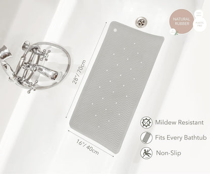 HEVEA Natural Rubber Wave Bath Mat: Plastic-Free & Biodegradable