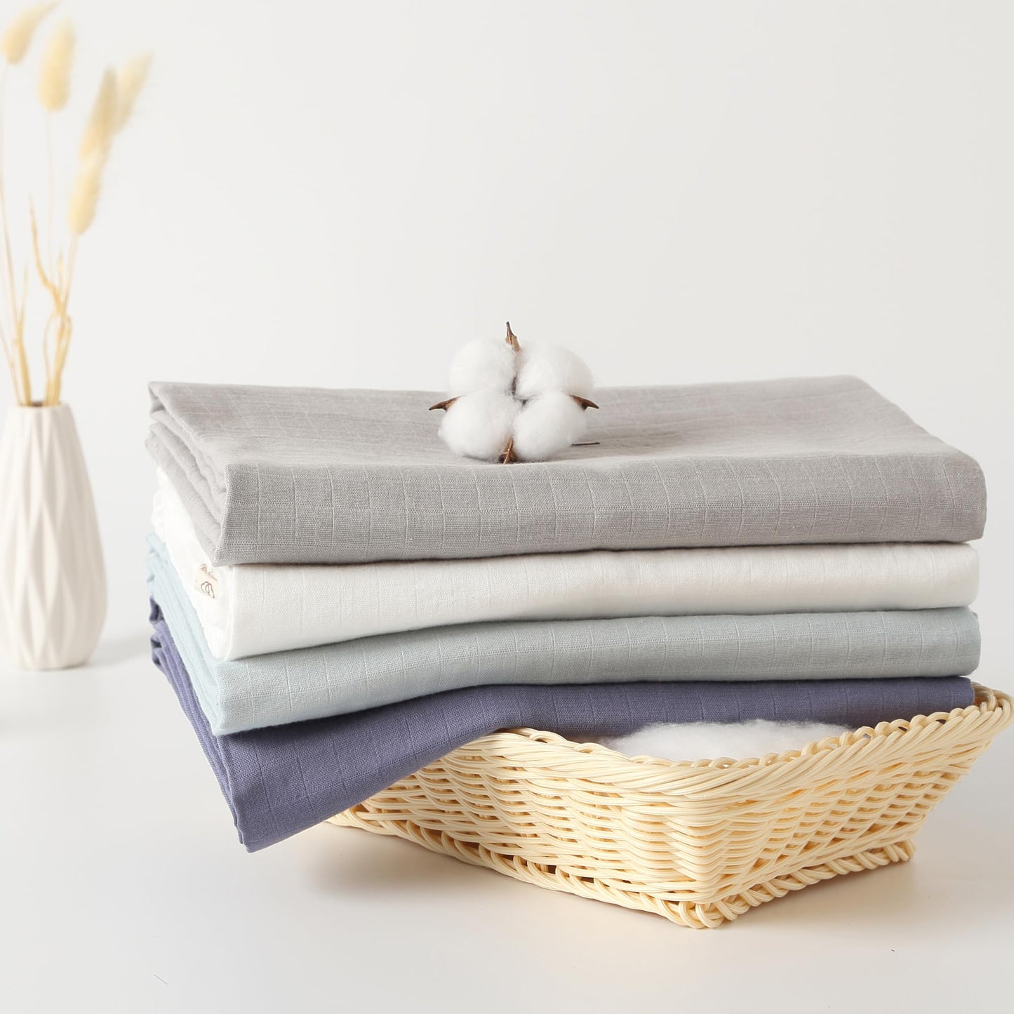 POMISO Muslin Swaddle Pack: 100% Pure Cotton Comfort