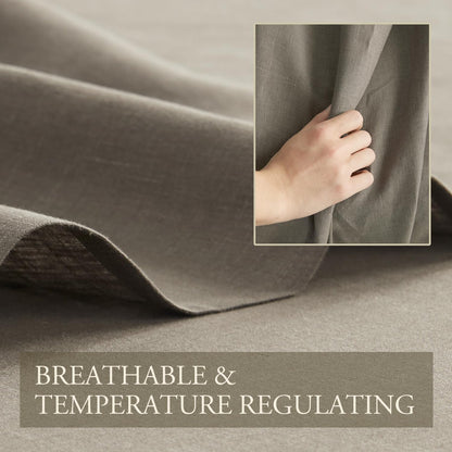 DAPU 100% Pure French Linen Sheets: Natural Normandy Flax Set