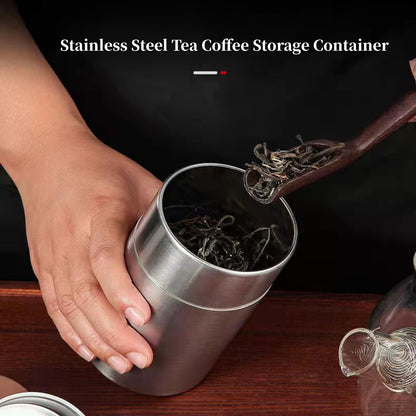 AUNMAS 550 ml Tea or Coffee Canister | TRUE Shift Airtight Stainless Storage