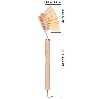 Redecker Tampico Fiber Dish Brush: Oiled Beechwood Handle (Set of 2)