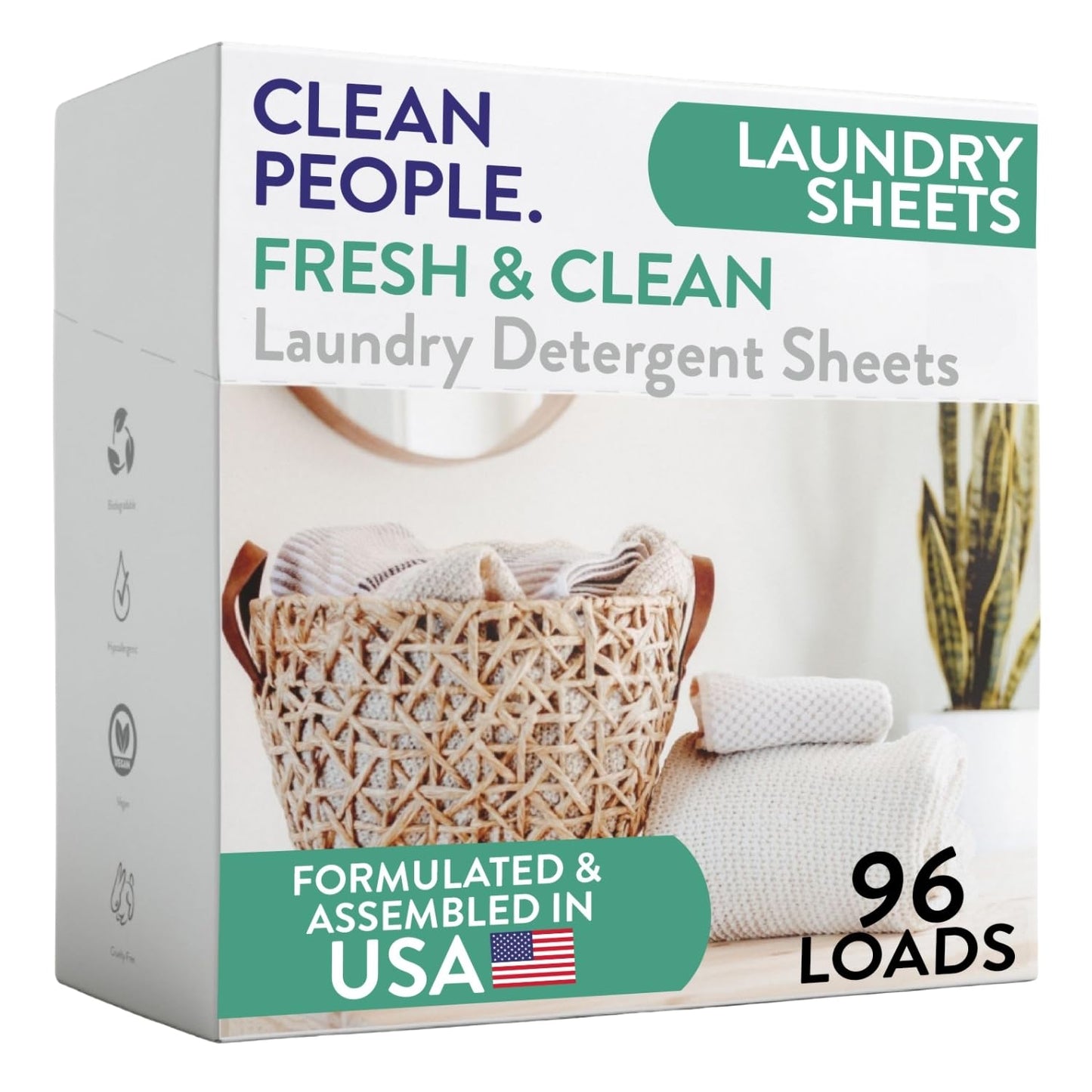 Toxin-Blocking Sleep & Laundry: Non-Toxic Clean People Ultra-Concentrated Detergent Sheets