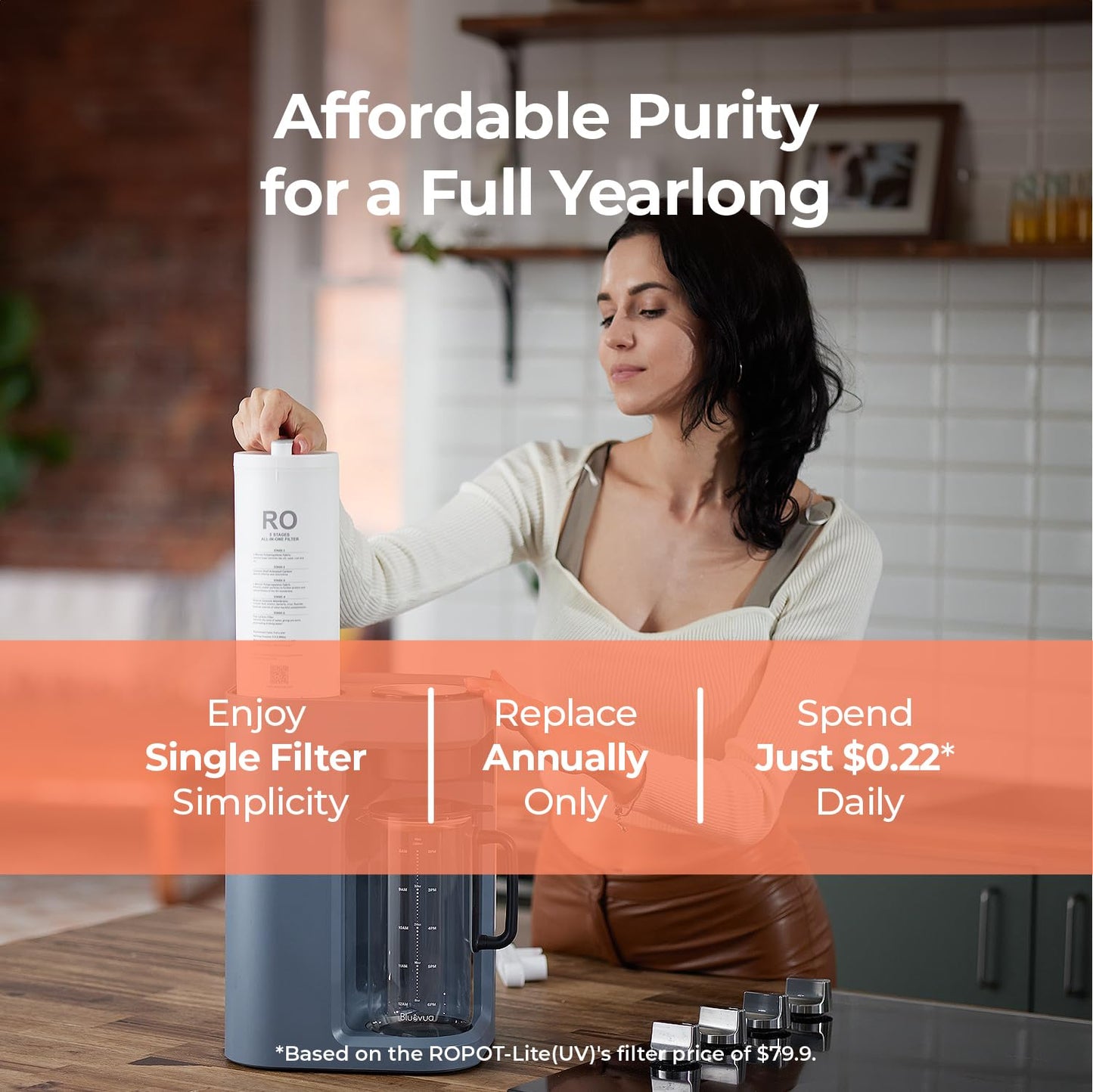 WQA Certified: Eliminate 99.9% of PFAS and Toxins with Bluevua's Efficient 3:1 RO System