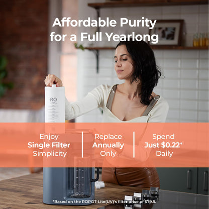 WQA Certified: Eliminate 99.9% of PFAS and Toxins with Bluevua's Efficient 3:1 RO System