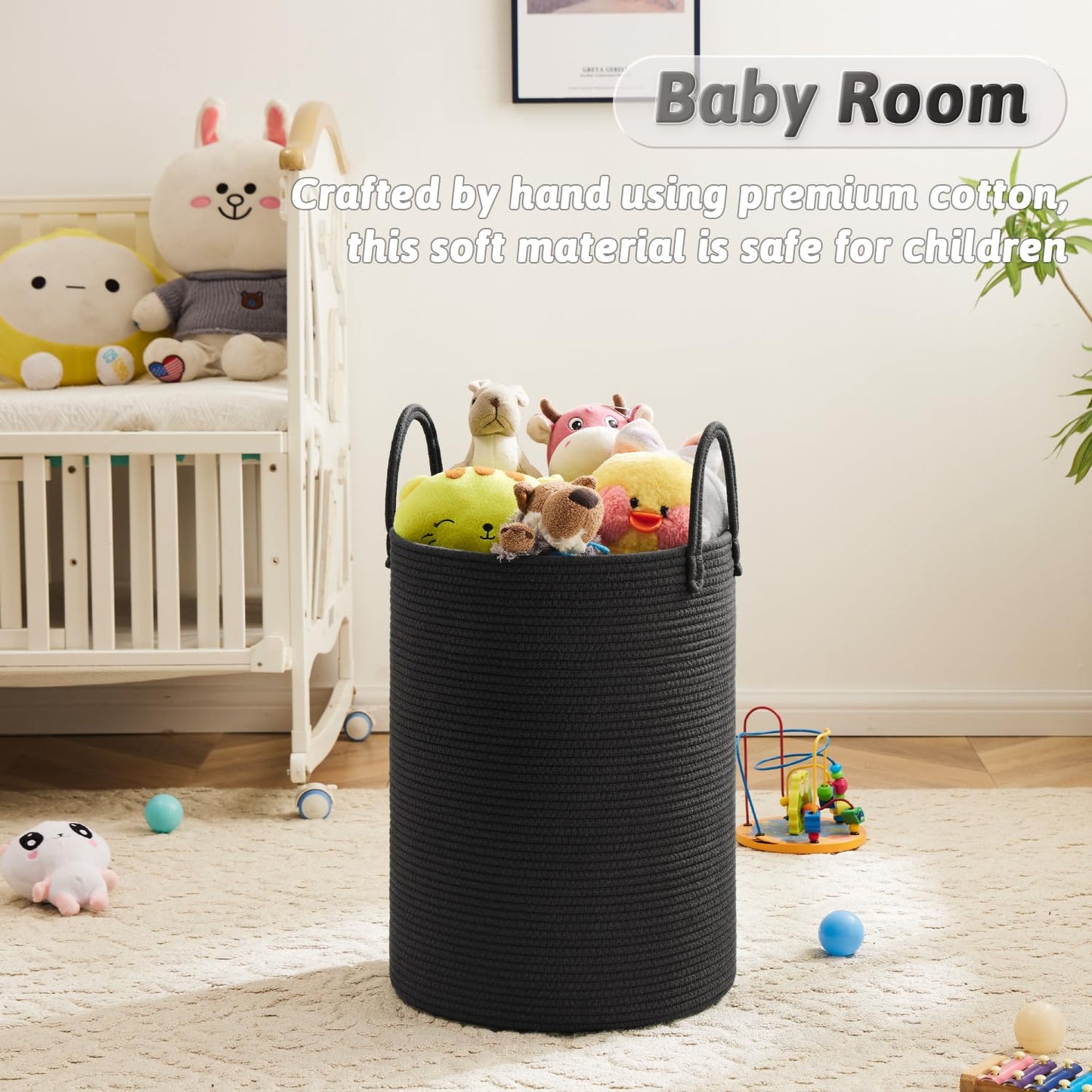Artfeel 60L Handwoven Natural Cotton Rope Laundry Hamper