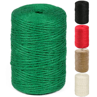 100% Natural Jute Twine: 1100 Feet of Biodegradable Cord for Zero-Waste Crafting and Gardening