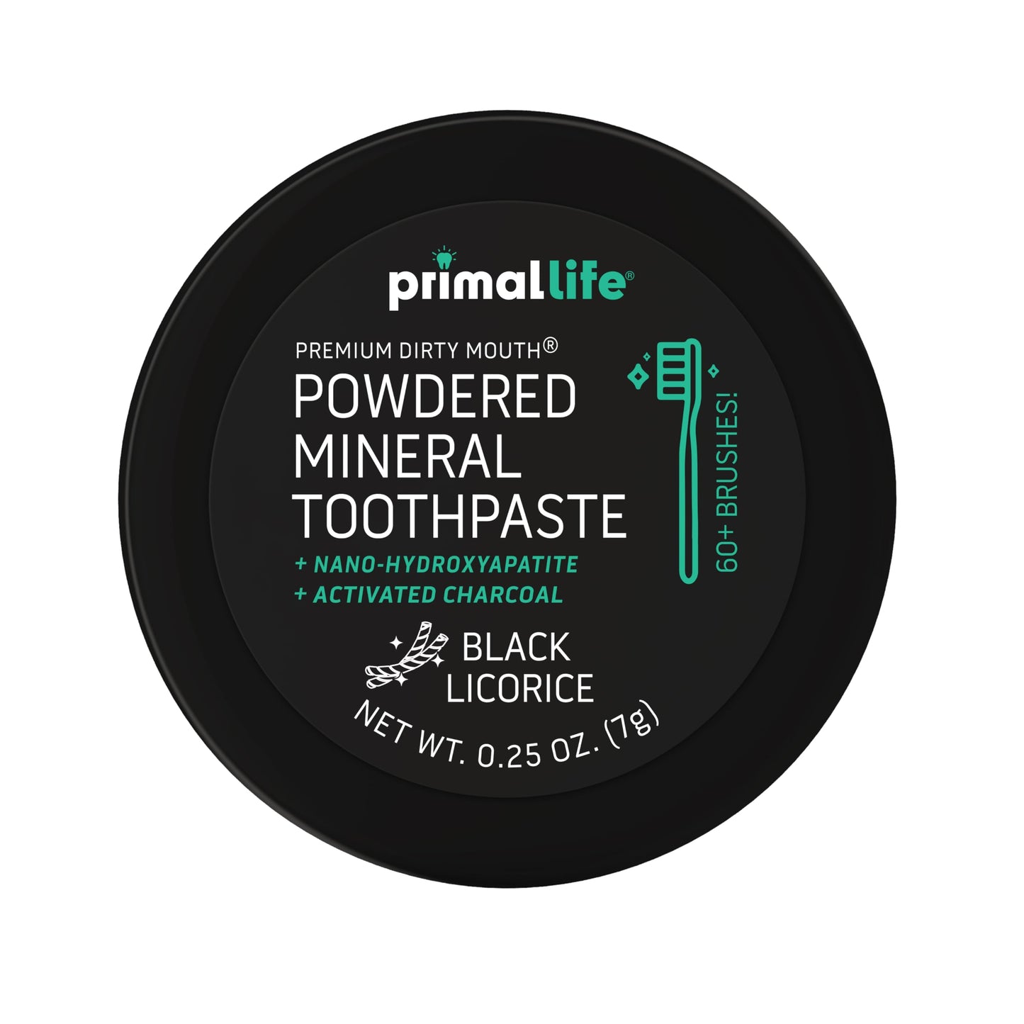 Primal Life Organics Dirty Mouth Toothpowder: Sweet Bubblegum 0.25 oz