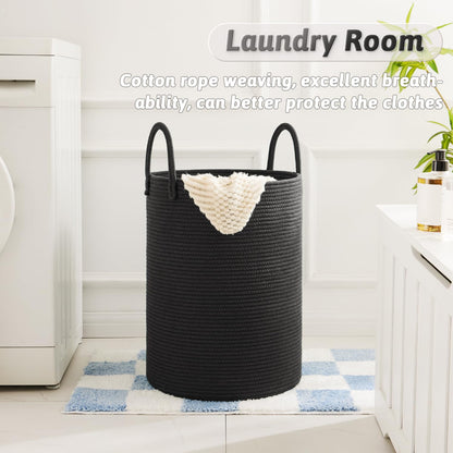 Artfeel 60L Handwoven Natural Cotton Rope Laundry Hamper