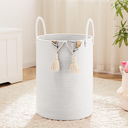 Artfeel 60L Handwoven Natural Cotton Rope Laundry Hamper
