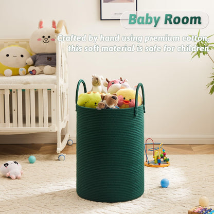 Artfeel 60L Handwoven Natural Cotton Rope Laundry Hamper