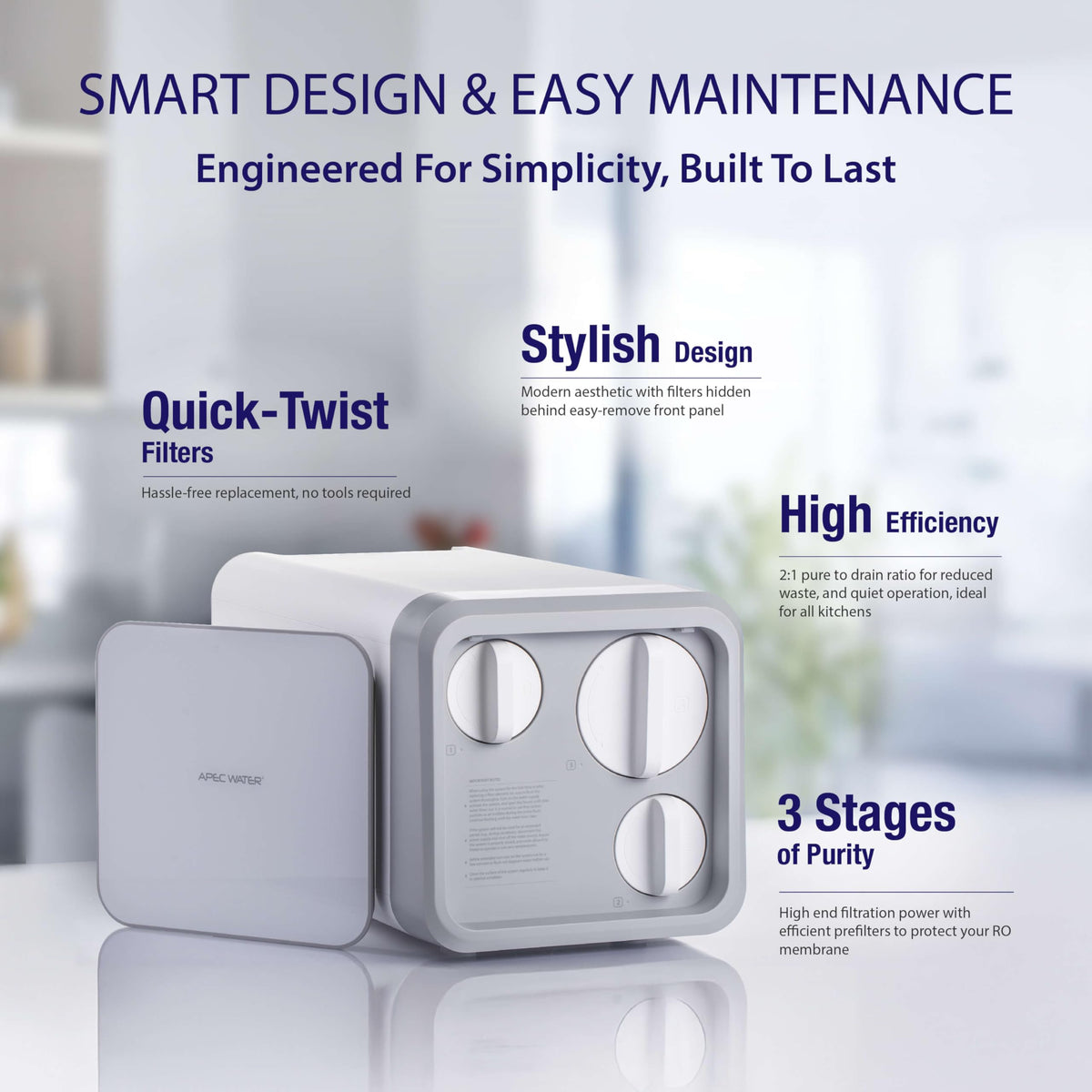 PFAS & Lead Tankless Under-Sink RO System, Certified Alkaline – APEC ROTL-A1000ALK