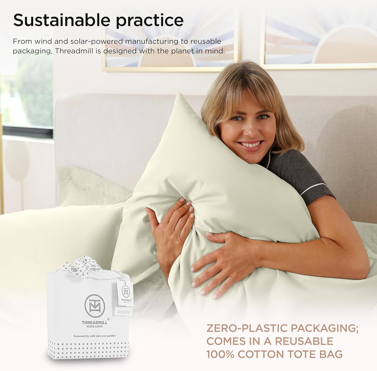 Threadmill Luxury 100% Supima Cotton Sheets: 1200 TC Queen Set