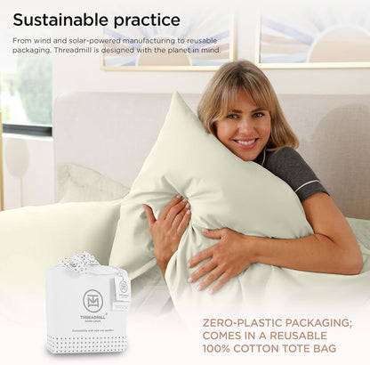 Threadmill Luxury 100% Supima Cotton Sheets: 1200 TC Queen Set