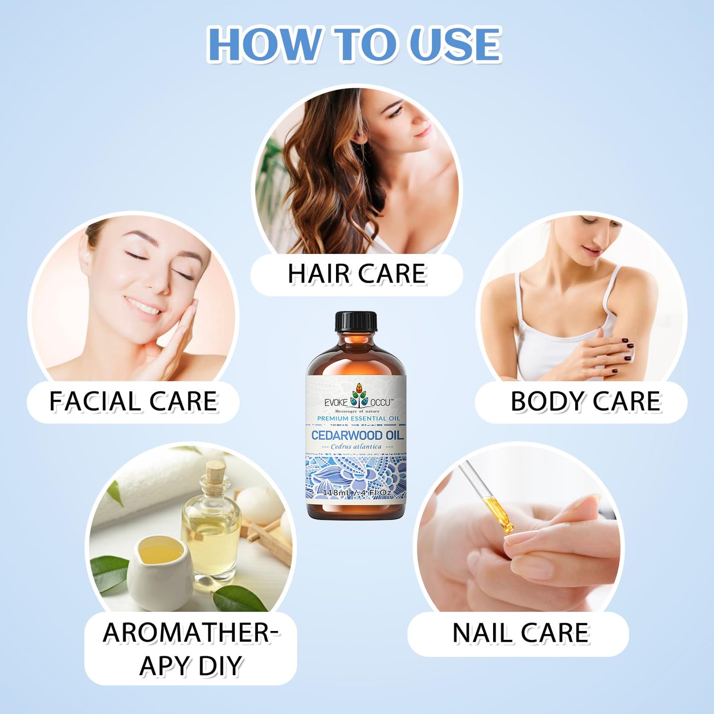 EVOKE OCCU 100% Pure Clary Sage Essential Oil: 4oz Value Size