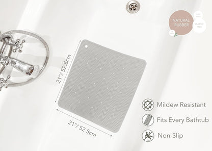 HEVEA Natural Rubber Wave Bath Mat: Plastic-Free & Biodegradable